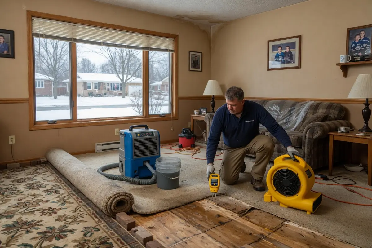 Water Damage Restoration Rochester MN, LLC crew at work